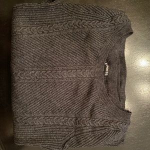 EXPRESS gray cable knit sweater